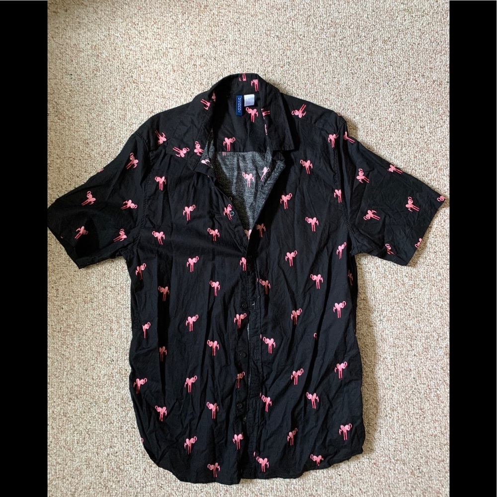 H&M Divided Mens Button Down Short Sleeve